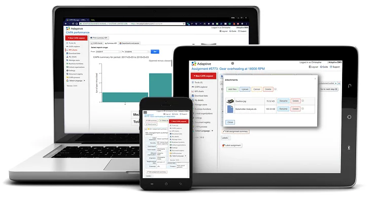 CAPA manager software screenshots