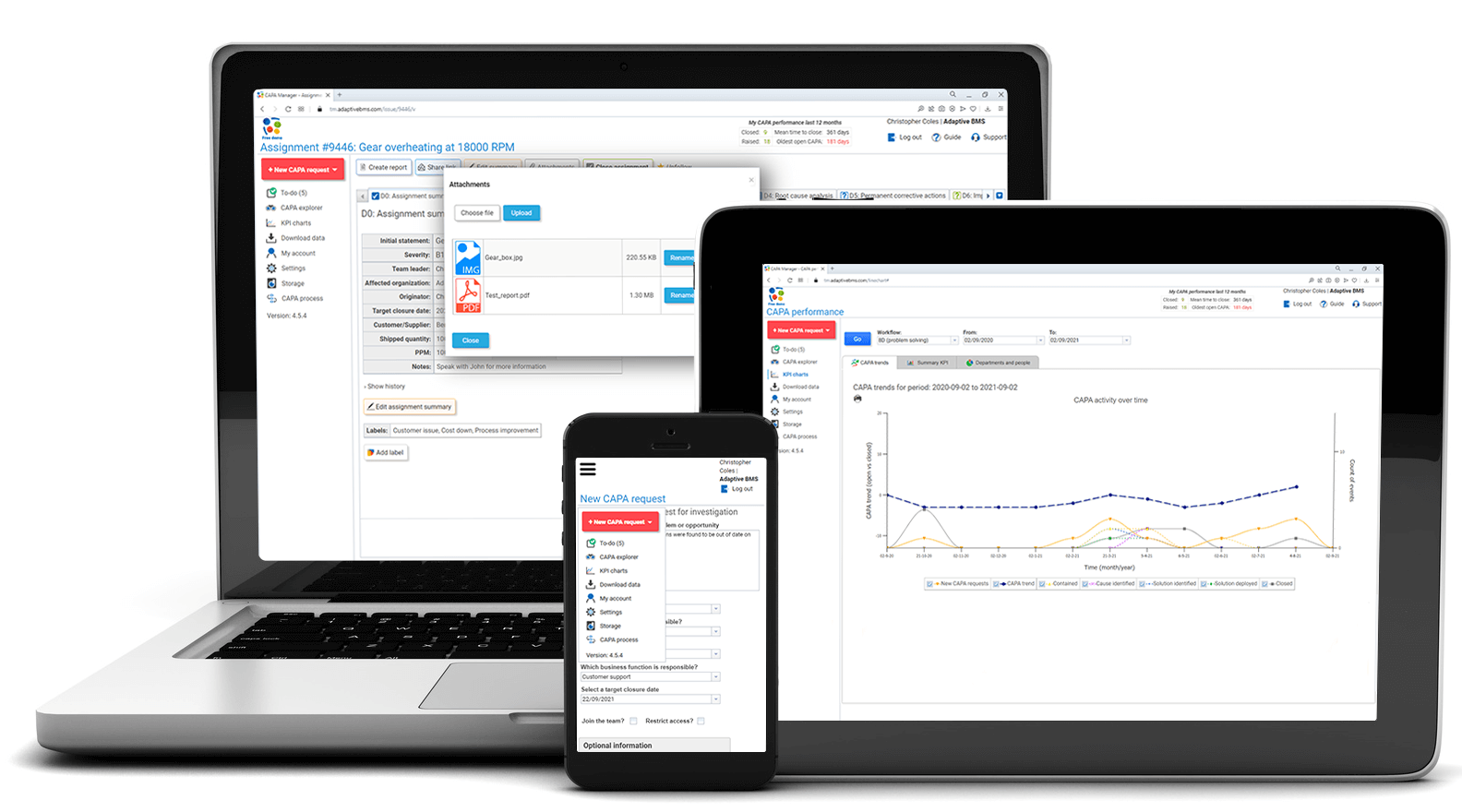 CAPA Manager on devices